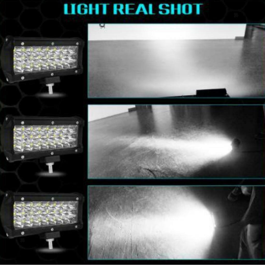 7" 72W 6000K 360LM LED Light Bar Driving Lights LED Work Lights Waterproof