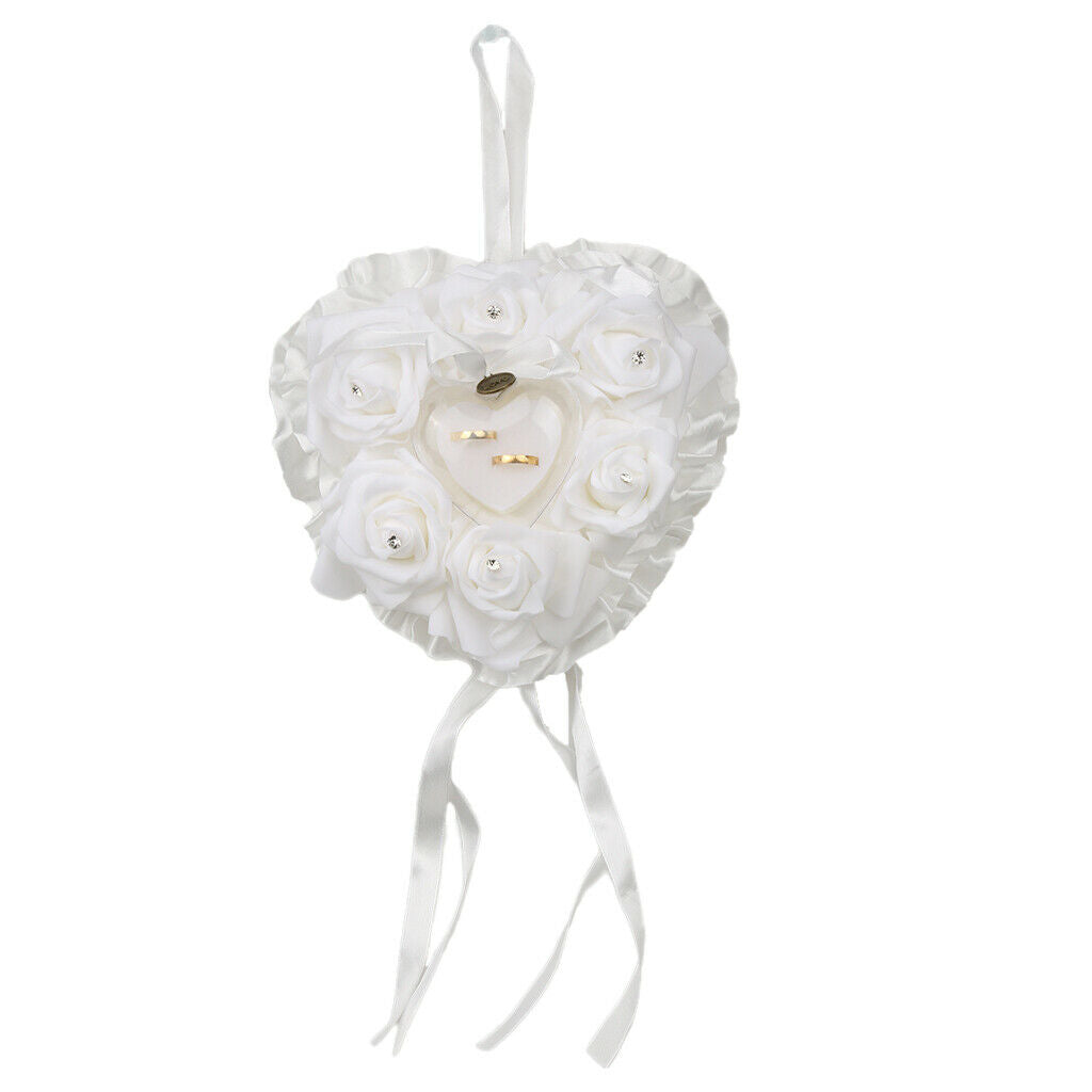 European Style Heart Shaped Flower Wedding   Pillow Wedding Favors White