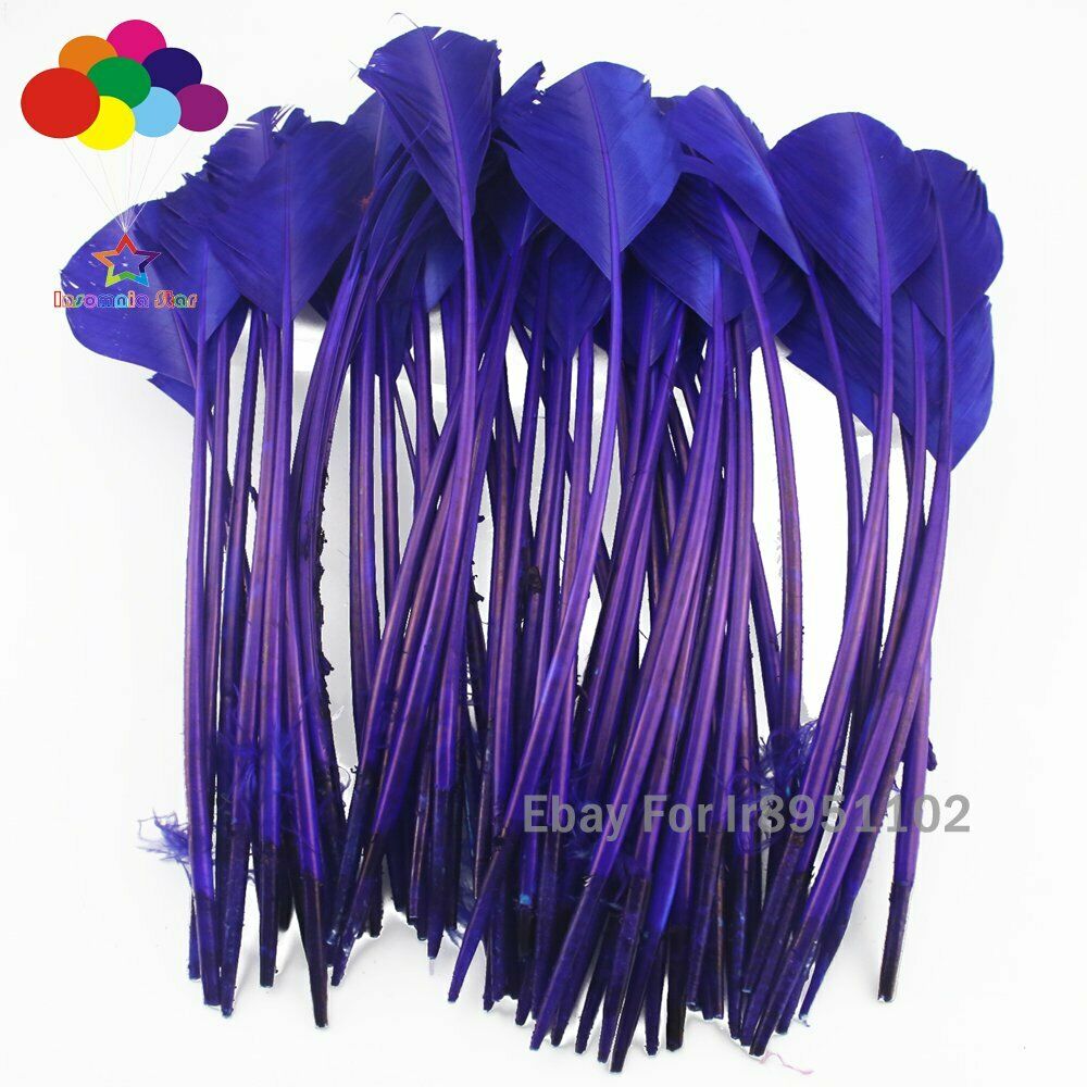 Sapphire 100 pcs 28-35cm turkey wing feathers 11-14inch Plume making Carnival