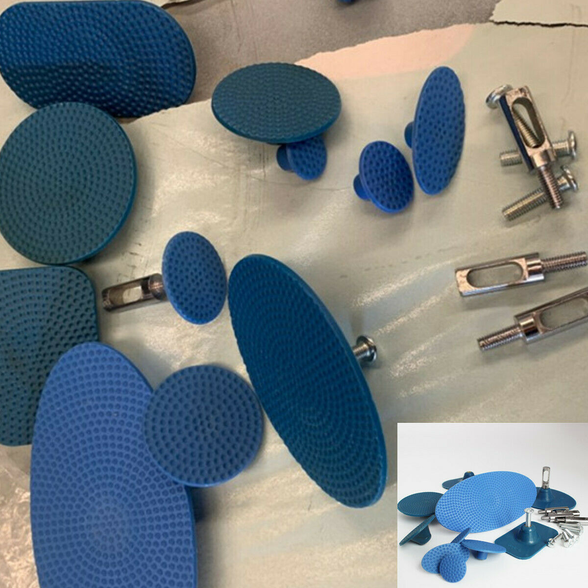 12Pcs For Car Auto Body Blue Glue Tabs Paintless Dent Remover Repair Tools Kit