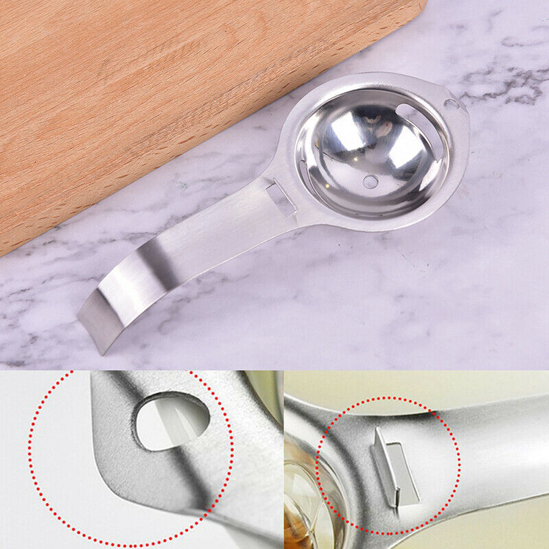 Egg Yolk White Separator Stainless Steel Divider Kitchen Gadgets Cooking Too Lt