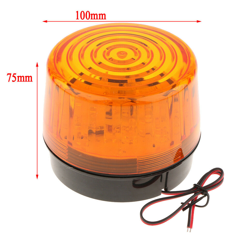 2x Round Caution Warning Light Beacon Lamp Traffic Alarm Flash Light Orange