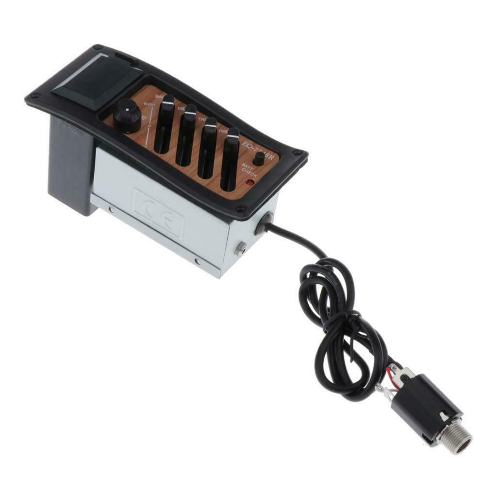 1pc Acoustic Guitar Pickup Pre-Amp Piezo Tuner Active Complete EQ-7545R