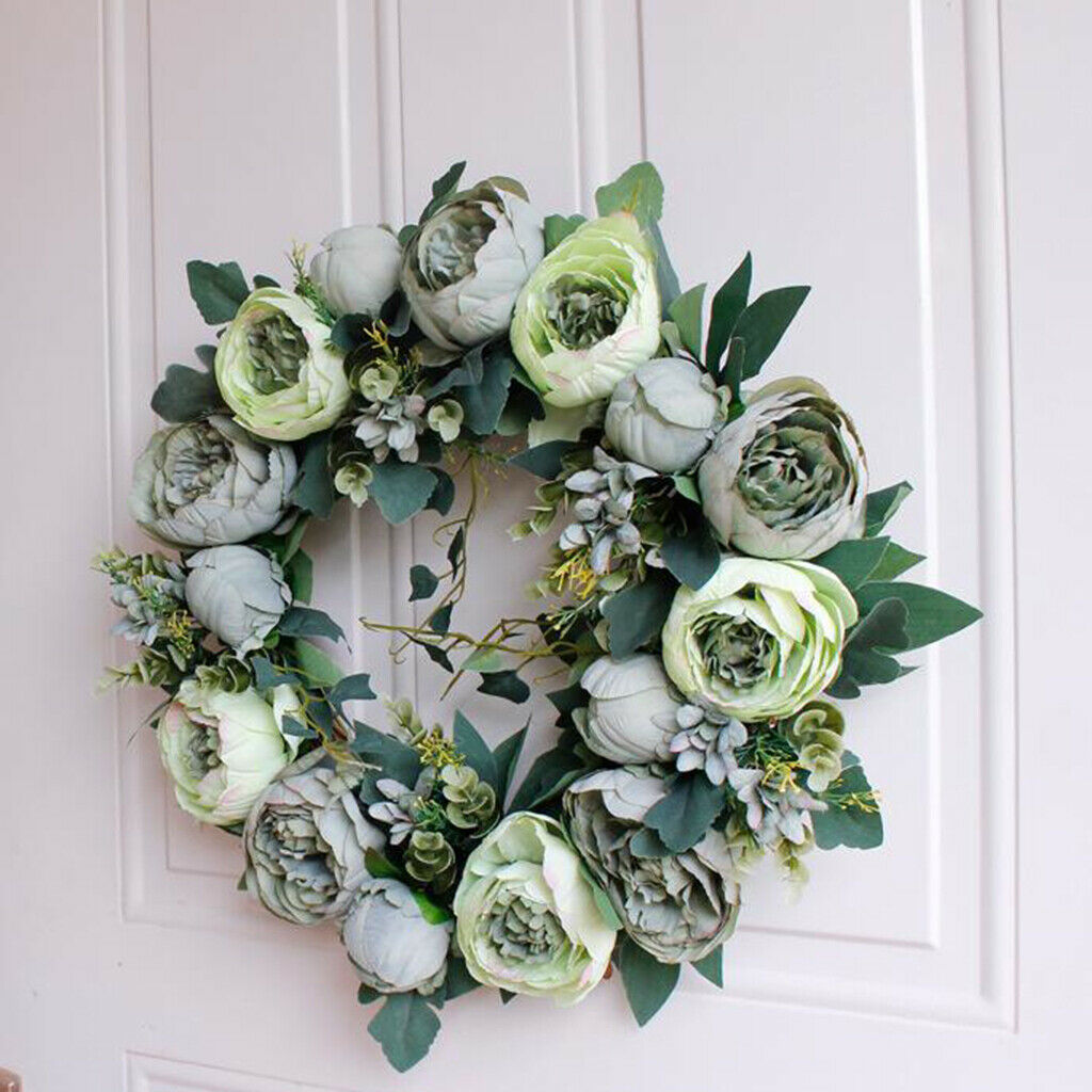 Artificial Flower Leaf Wreath Home Wall Window Door Hanging Wedding Decorations