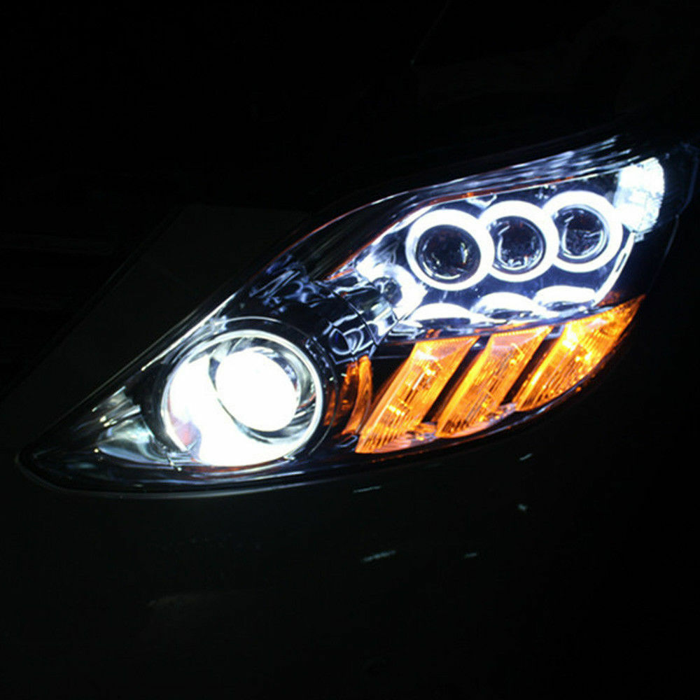 60LED 70mm Universal Auto COB Angel Eyes Warning Headlight Halo Ring Drving Lamp