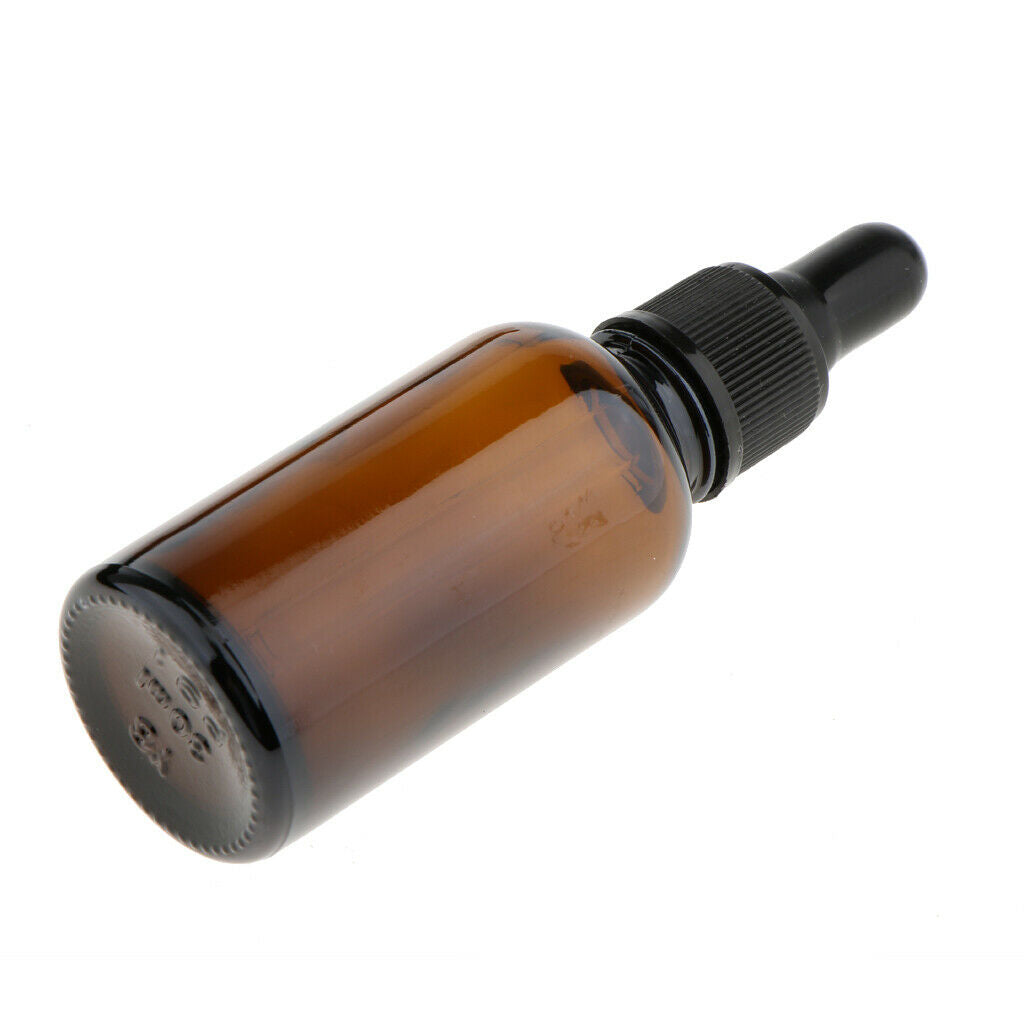 12pcs Mini Amber Glass Essential Oil Dropper Bottles For Aromatherapy Cosmetics