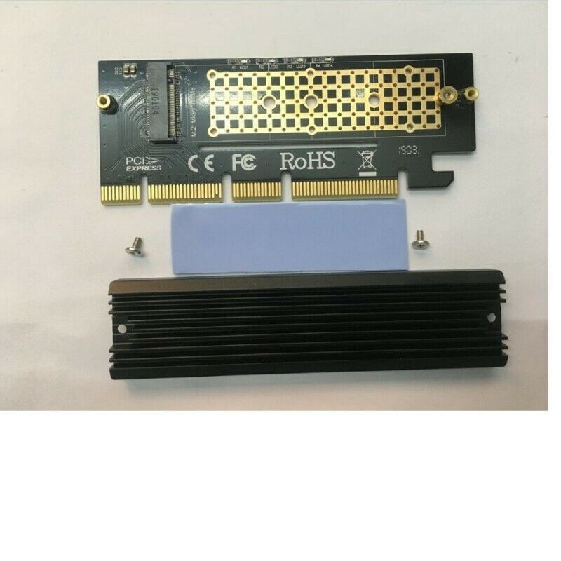 M.2 PCIe NVMe SSD to PCI-E Express 3.0 X4 X8 X16 Adapter Card Full Speed 2280 mm