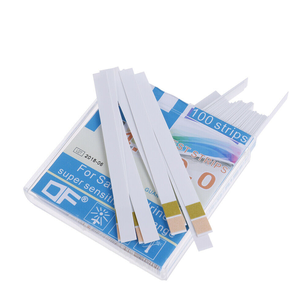 100 PH indicator test strips 4.5-9 paper litmus tester laboratory urine & sal DD