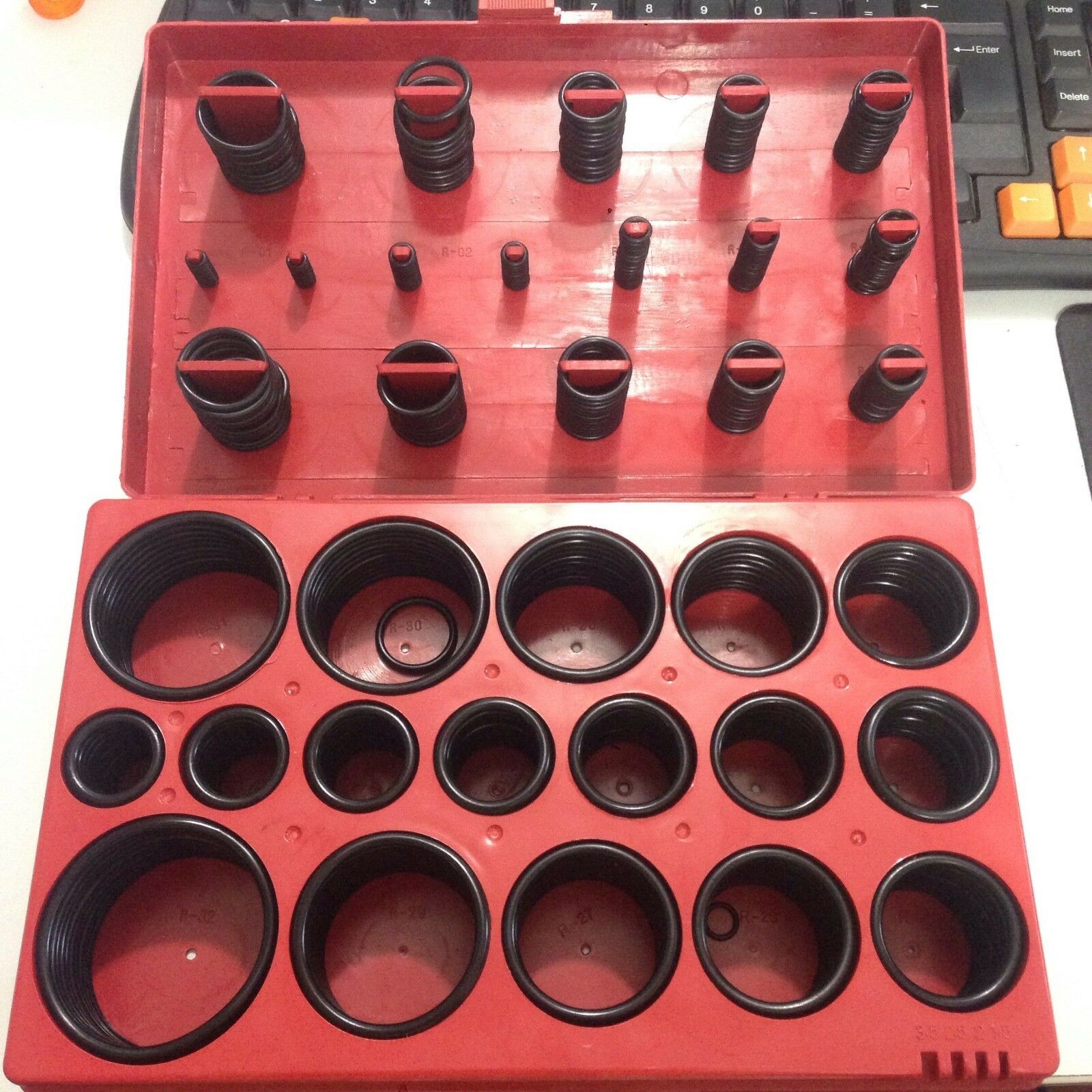 New 419 Pieces Rubber O Ring Oring Seal Plumbing Garage Assortment Set Kit