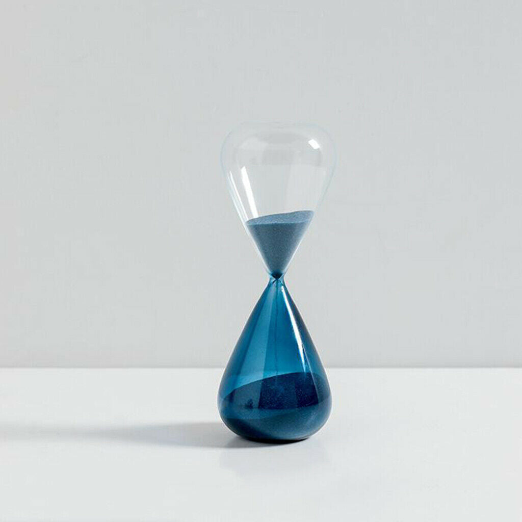 18cm Modern Hourglass Desktop Clock Sand Timer Home Office Table White 10mins