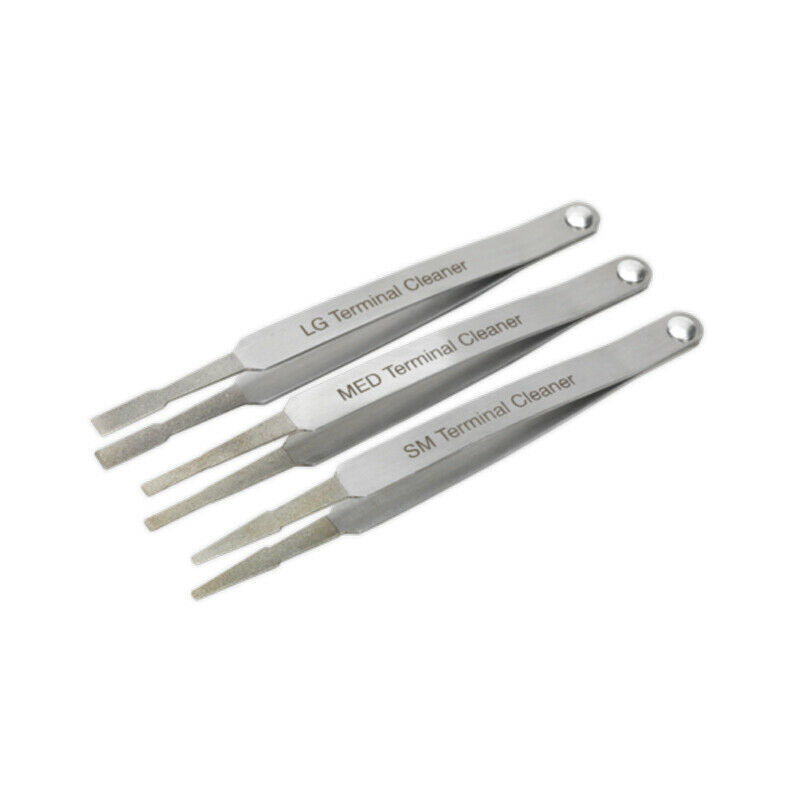 3Pcs /Set Terminal Cleaner Kit Spade Wiring Connector Tweezer Cleaning Hand Tool