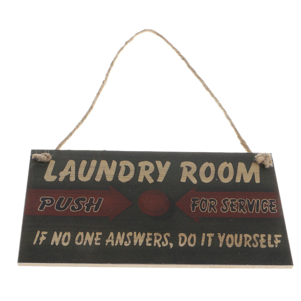 Laundry Room Wooden Hanging Plaque Gift Sign Home Wall Decoration