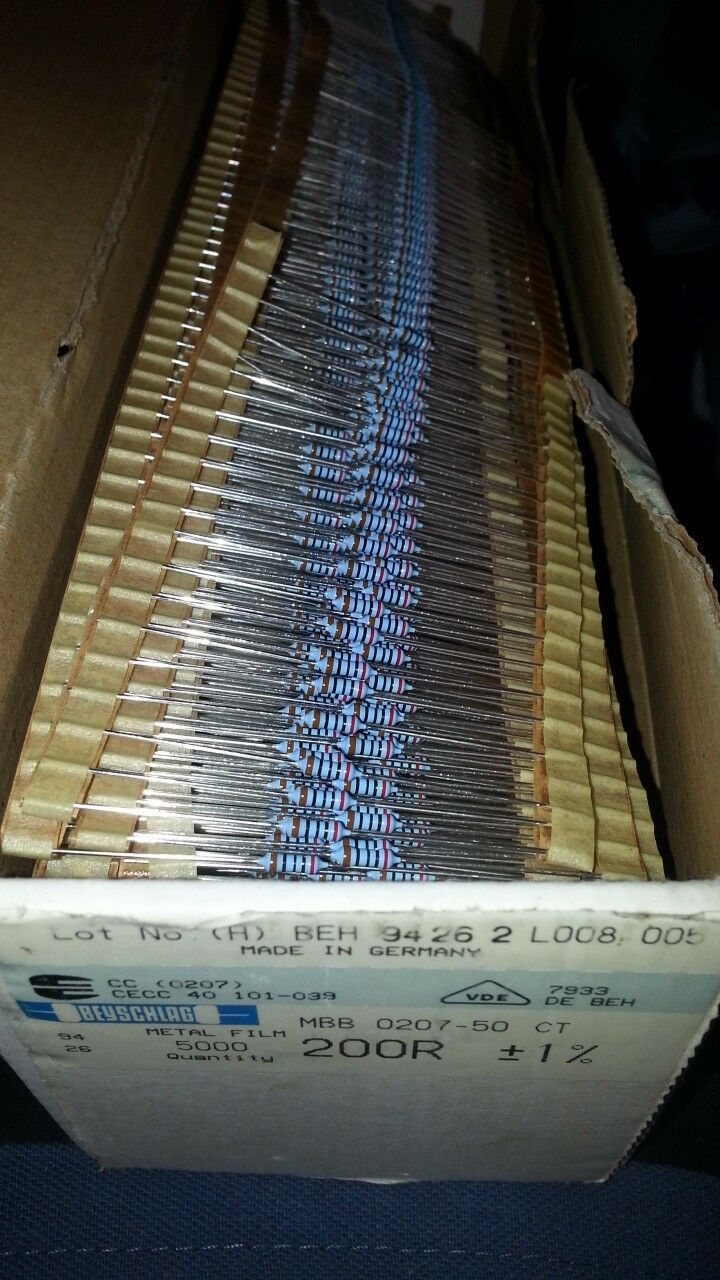 200x BEYSCHLAG MBB0207 0.6W 200R 1% 50ppm HI END PRECISION RESISTORS FOR AUDIO !
