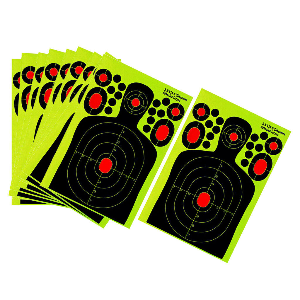 20 Pieces Self-Adhesive Shooting Targets Reactive Splatter Glow Fluorescent
