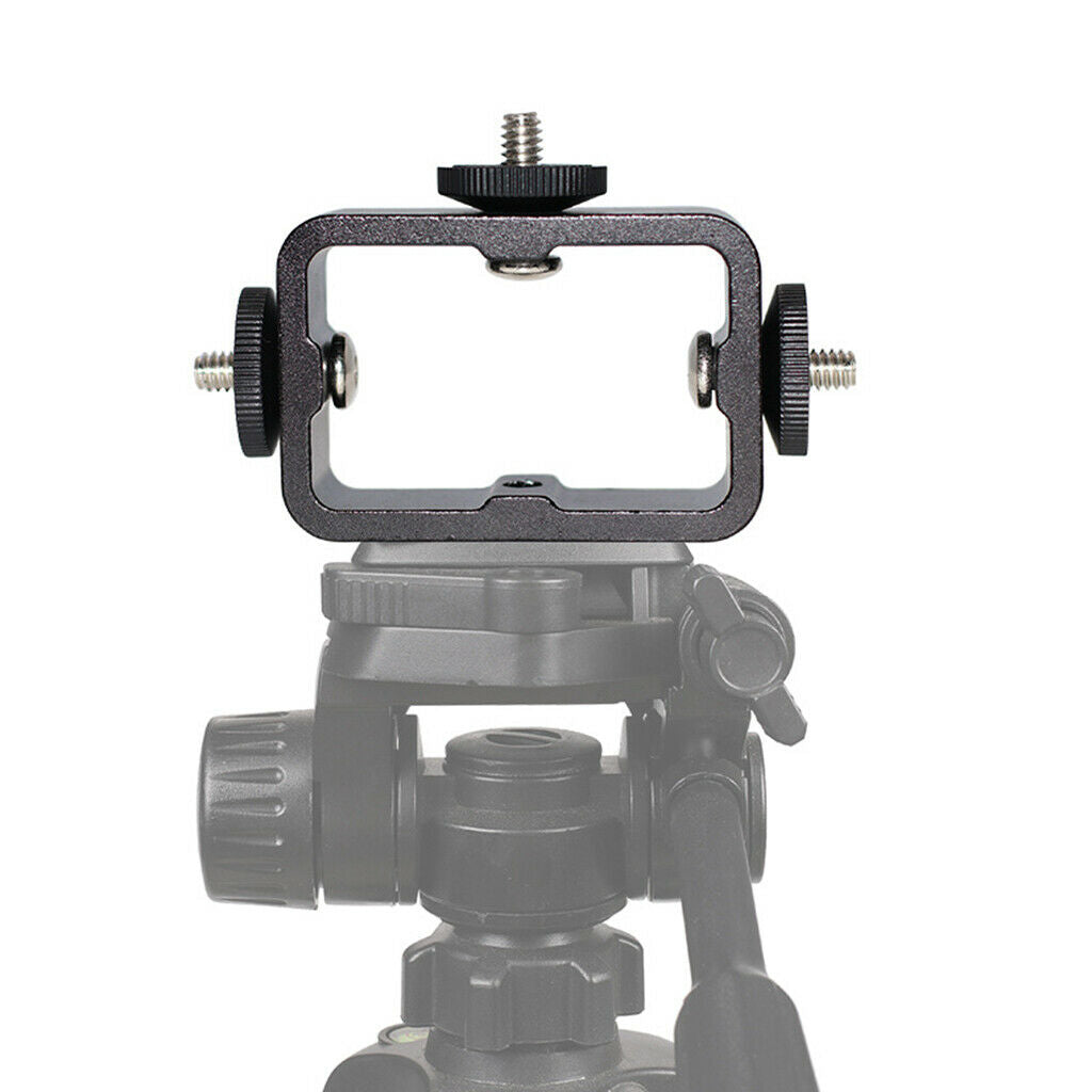 Three-Position Bracket Mobile Phone Holder Camera Clamps Easy to Use Black