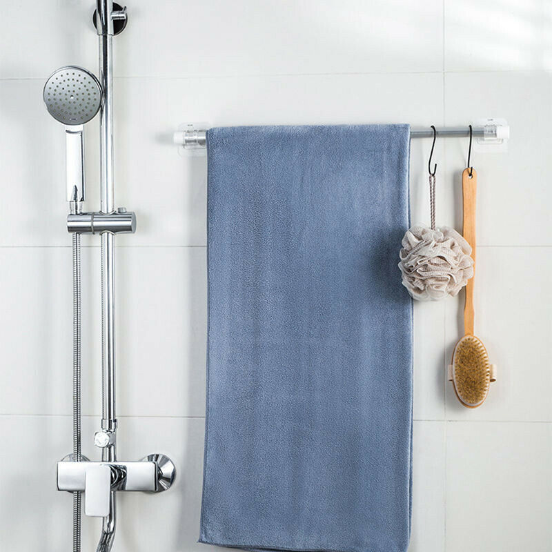2Pcs Hanging Rod Clip Adhesive Wall Curtain Hanging Clamp Hooks Curtain rodBDAU