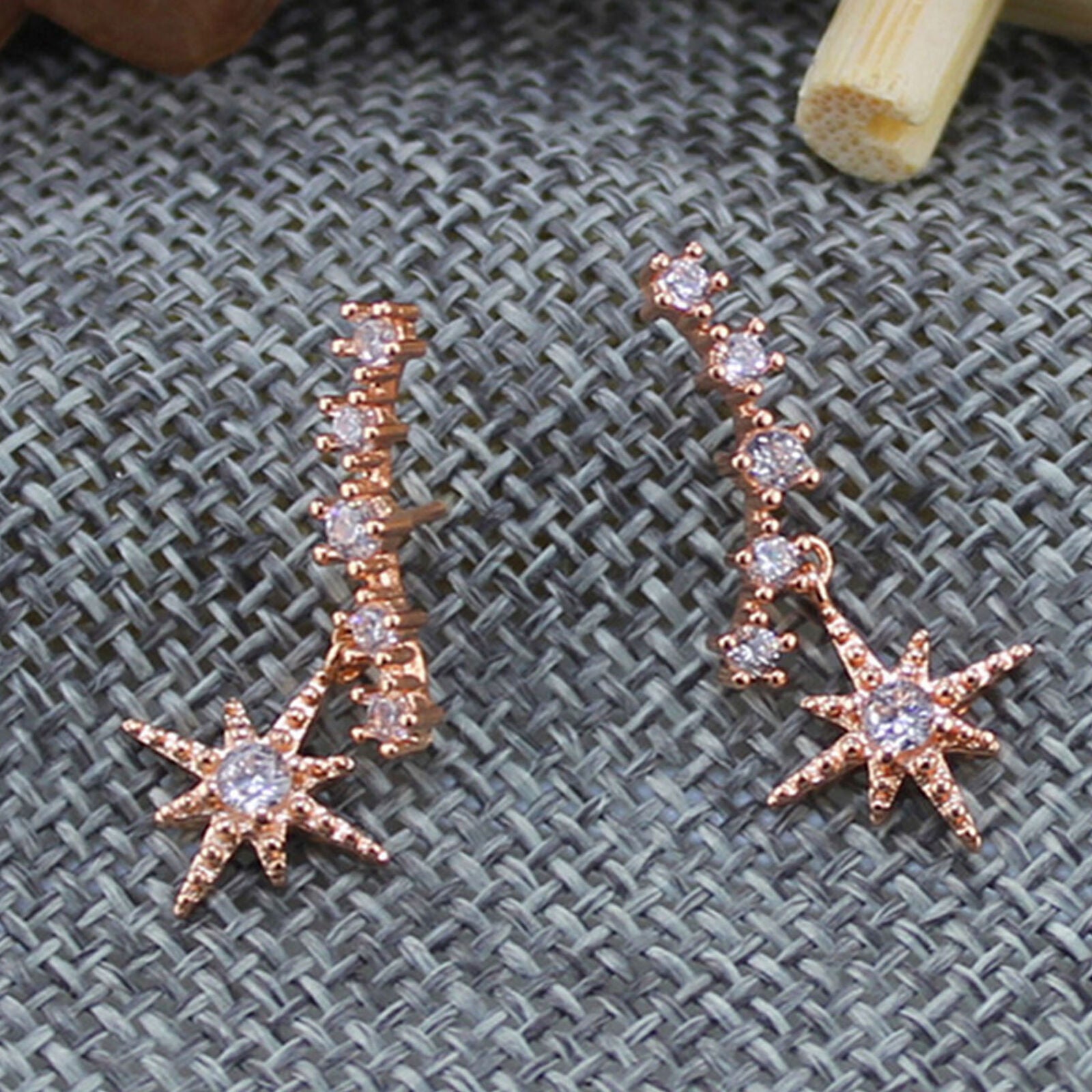 Fashion Hypoallergenic Little Star Pendant Jewelry Crystal Stud Earrings