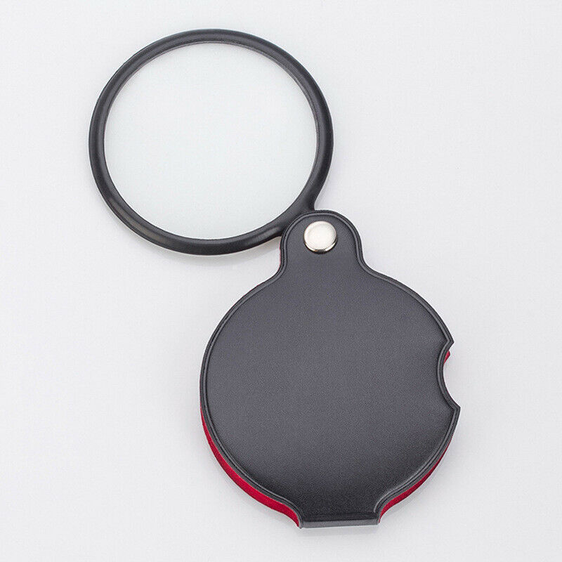 Portable Handheld Magnifier 8X Leather Magnifier Reading Monocle Jewelry .l8