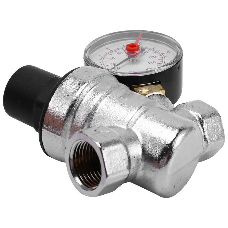 1/2 Inch Water Pressure Regulator with Gauge Pressure Maintaining Valve Tap WaK9