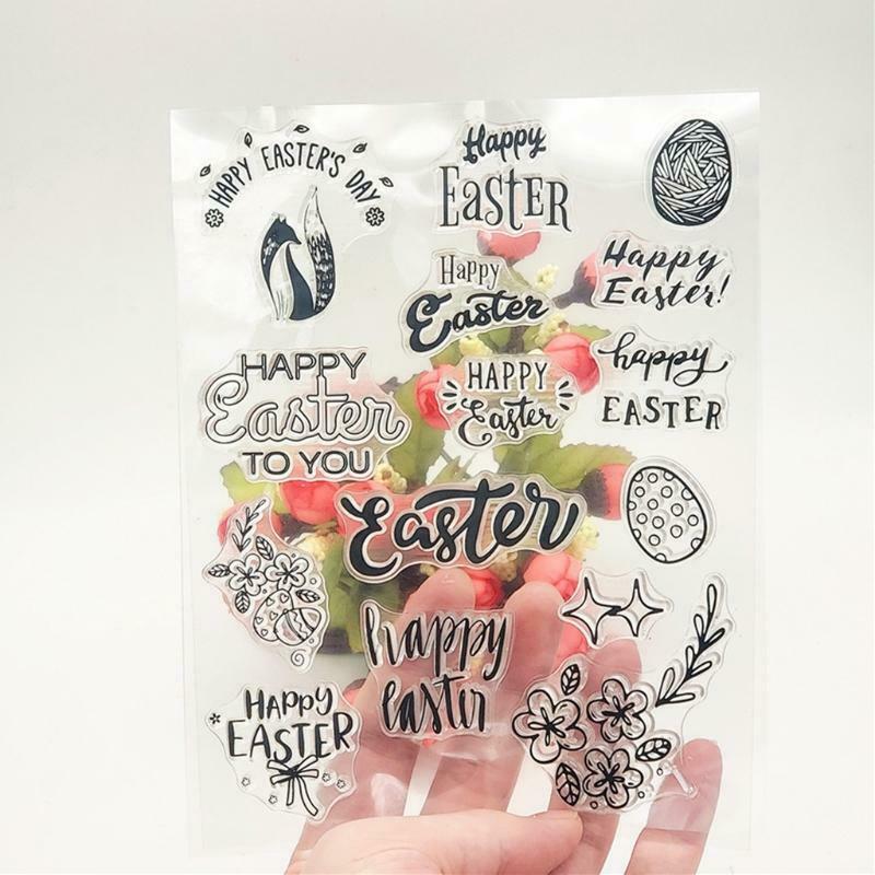 Happy Easter Day Silicone Clear Seal Stamp DIY Scrapbook Embossing Photo Album