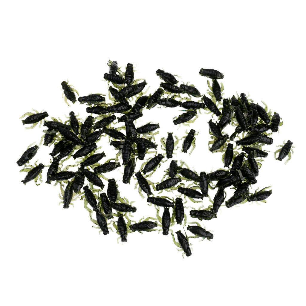 100pcs Soft Fishing Lures Cricket Insects Baits Insect Bait Artificial Lures