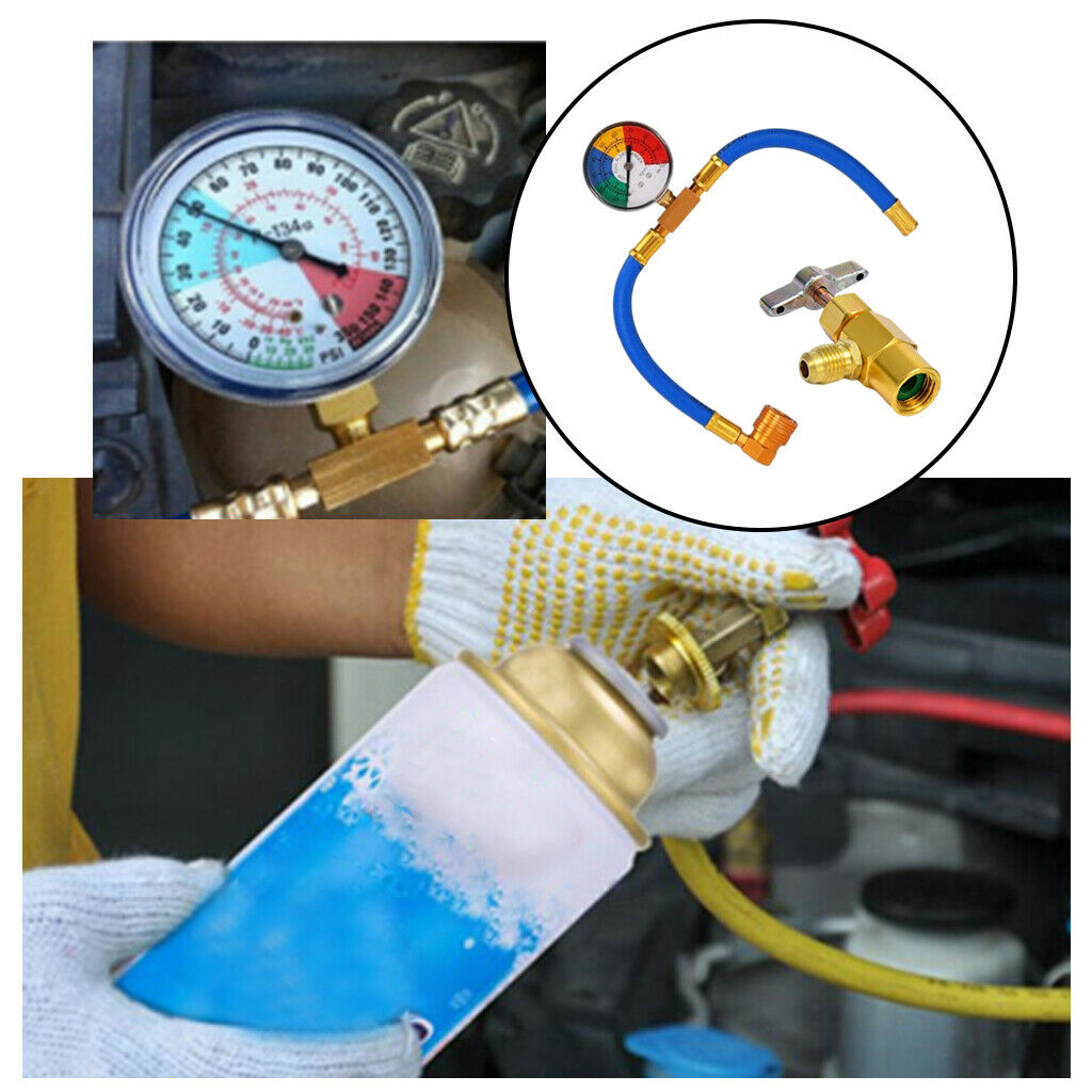 R134A Recharge Hose Atuo Car AC Charging Hose Valve 1/2" Acme Female Thread