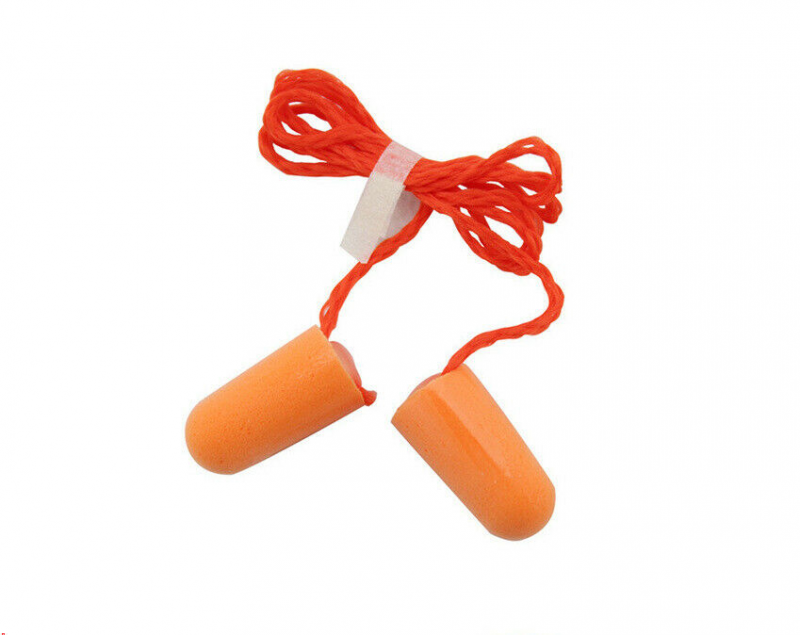 50Pcs Soundproof Earplug with Wire Anti-Noise Reduction Mute Protective Earplug