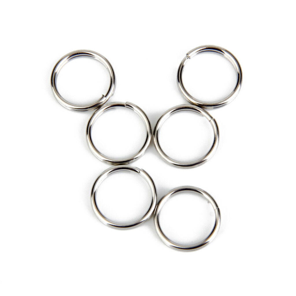100pcs/Lot Metal Loop  Key Rings Clasp Connecters DIY 1.2 x 12mm
