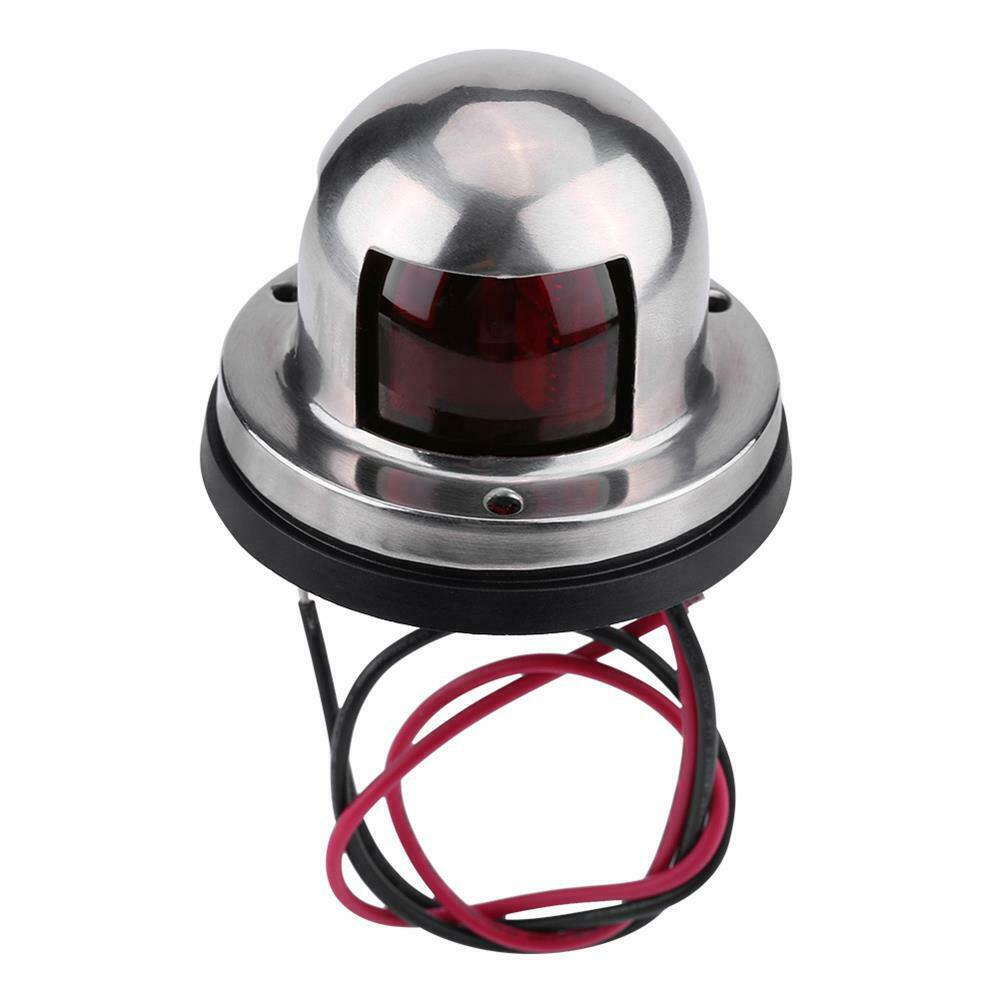12V Marine Boat Stainless Steel Bow Navigation Light LED Red & Green Yacht Lamp