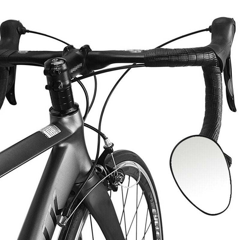 Bicycle Rearview Mirror 360Â° Wide-angle Convex Plane Handlebar Mirror with Light