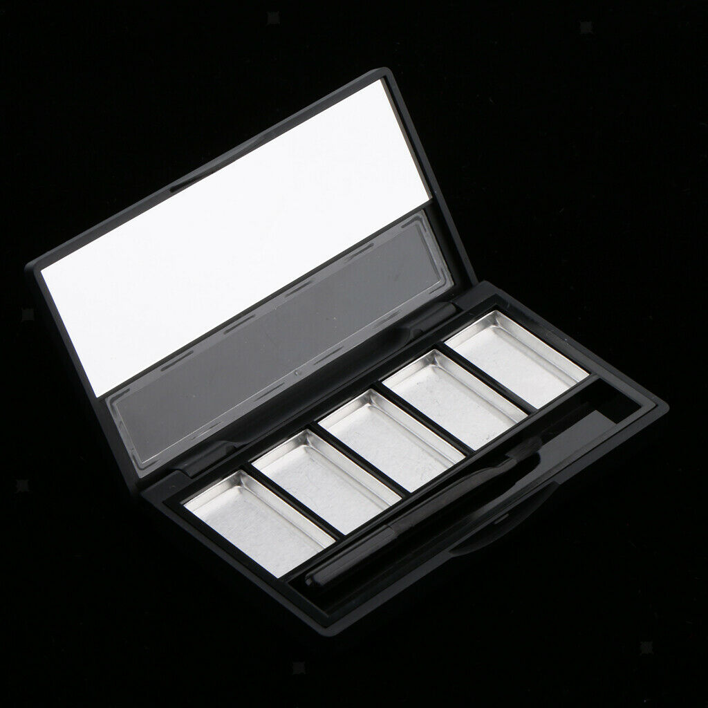 Eyeshadow Blush Pressed Powder Bronzer DIY Palette Tray with Mirror 5 Slots