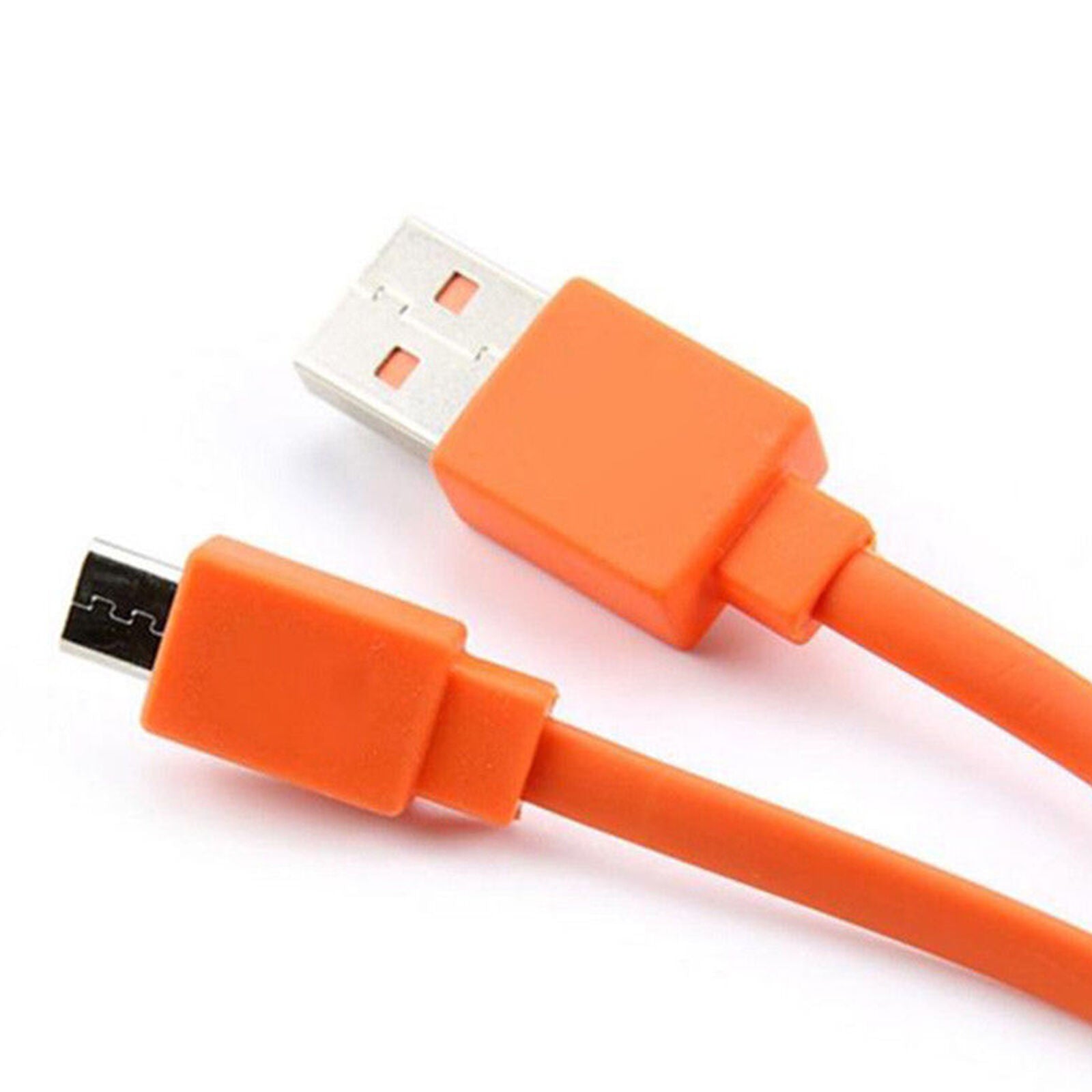 Micro USB Fast Charger Flat Cable Cord for JBL Flip 3 4 Pulse 2 Orange 1M/3 feet