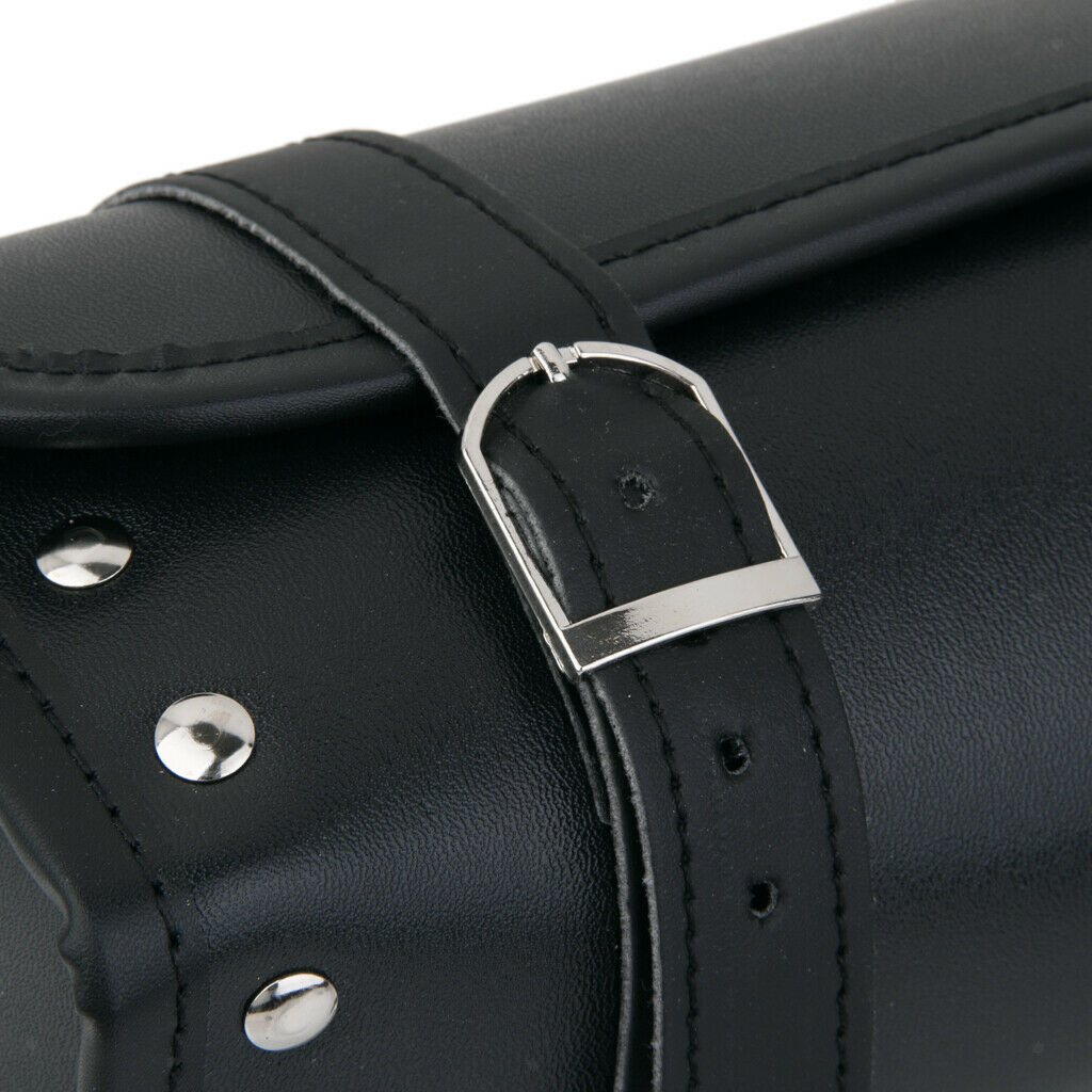 Motorcycle Pannier Saddle Pouch Faux Leather Luggage