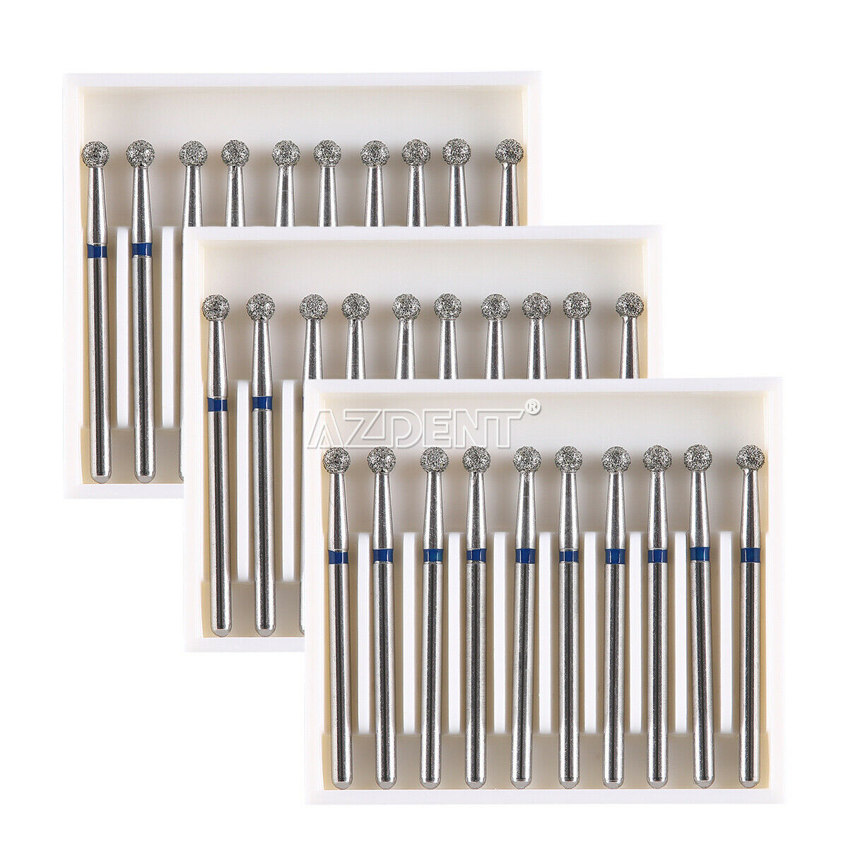 100X Dental Diamond Bur BR-X31S Ball Round FG 1.6mm for High Speed Handpiece