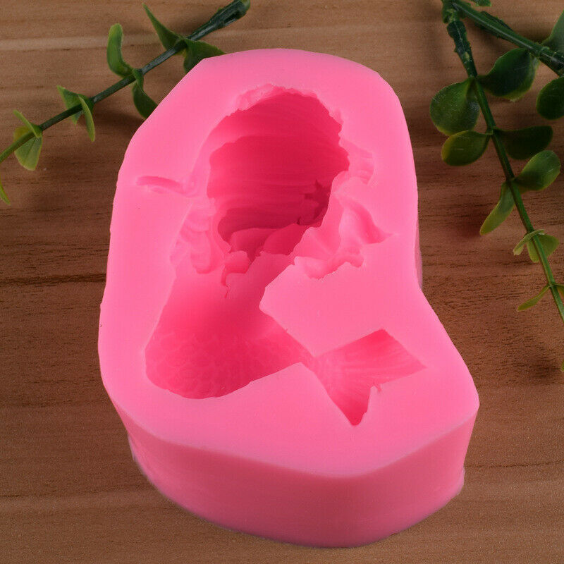 Sleeping Mermaid Silicone Mold Cake Decor DIY Craft Soap Tools Christmas GiH Qx