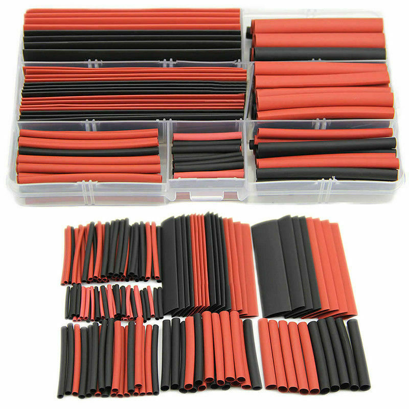 150pcs Polyolefin 2:1 Heat Shrink Tubing Tube Sleeving Wrap Wire Kit Cable +Case