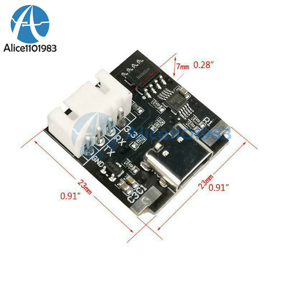 USB-C to Serial Port UART Board Isolated USB to TTL Module TYPE-C Download