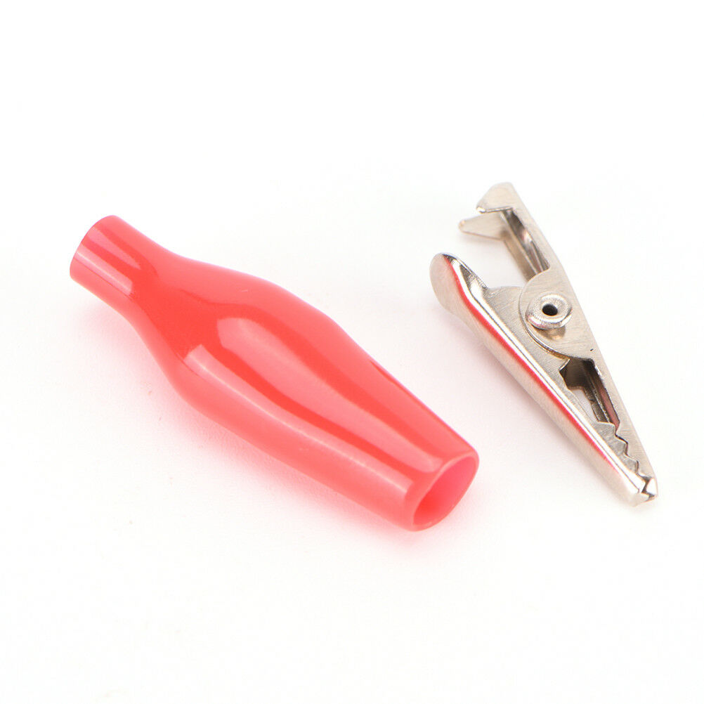 10X Leads HOT for Electrical Jumper Wire Test Cable Alligator Clip 28mm~ WF