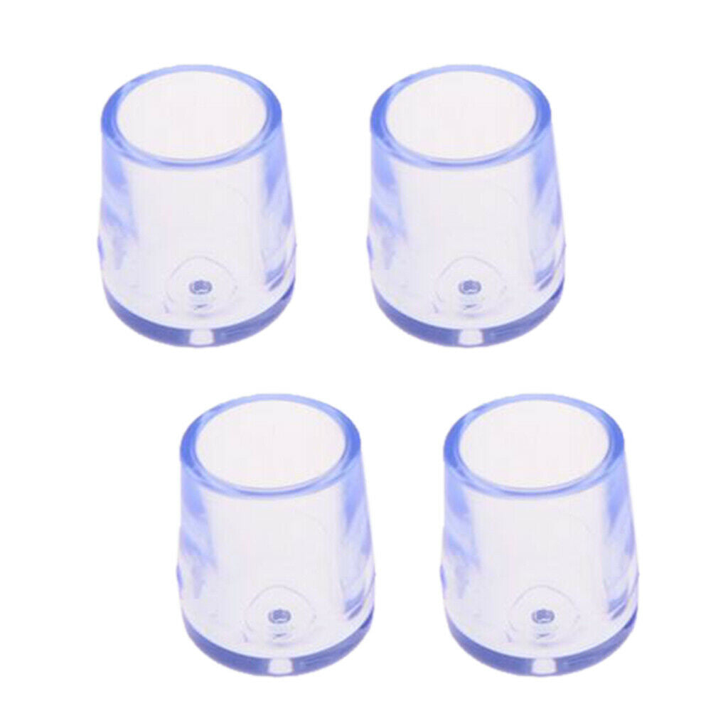 8Pcs Transparent Round Chair Leg Caps Anti Scratch Furniture Felt Pads for Table