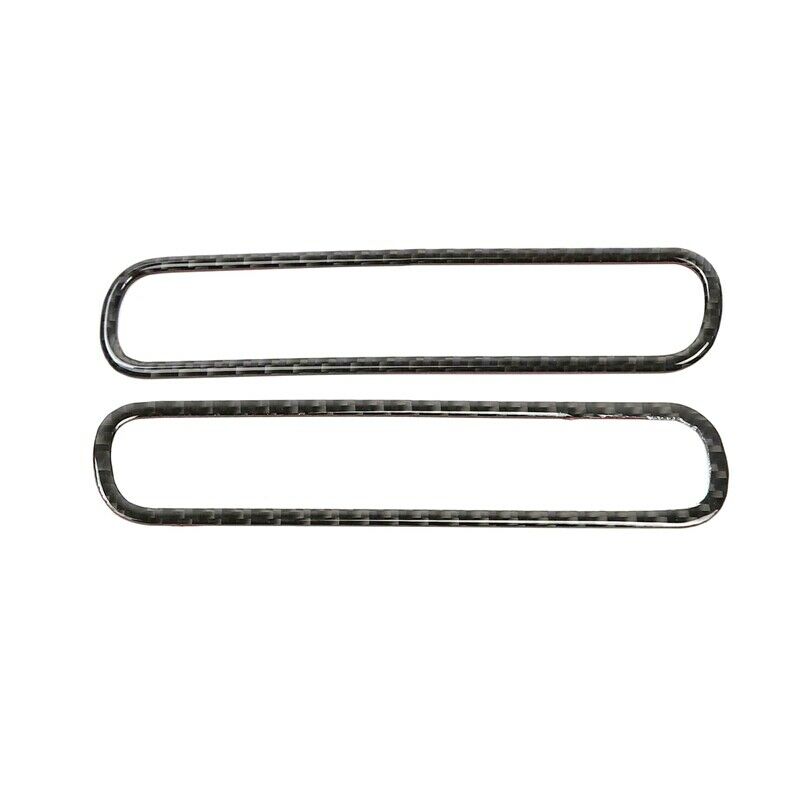 Carbon Fiber Door Air Outlet Vent Cover Trim Bezels for Dodge Challenger 201H9C3