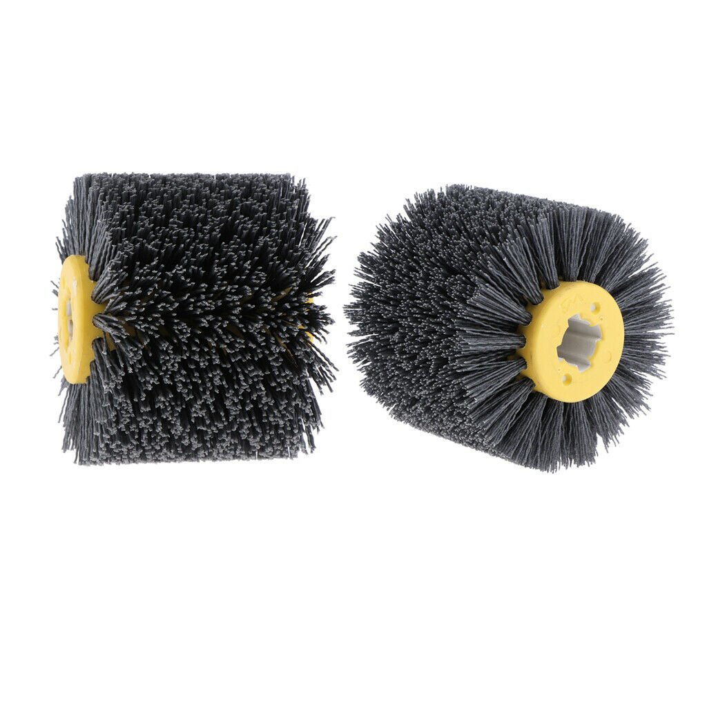 2x 180/240 Grit Abrasive Wire Drawing Wheel Burnishing Polishing Wheel