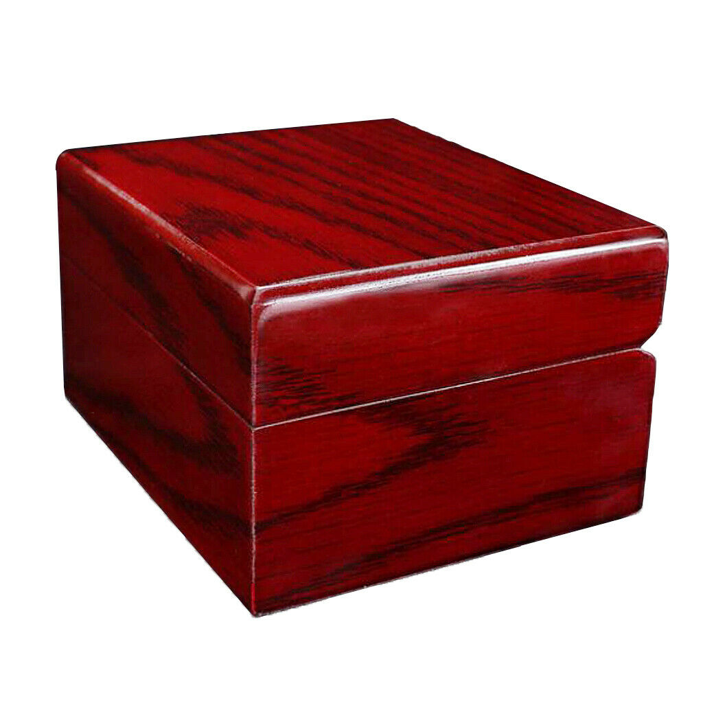 Wood Watch Bracelet Case Jewelry Storage Box with Cushion Wristwatch Display