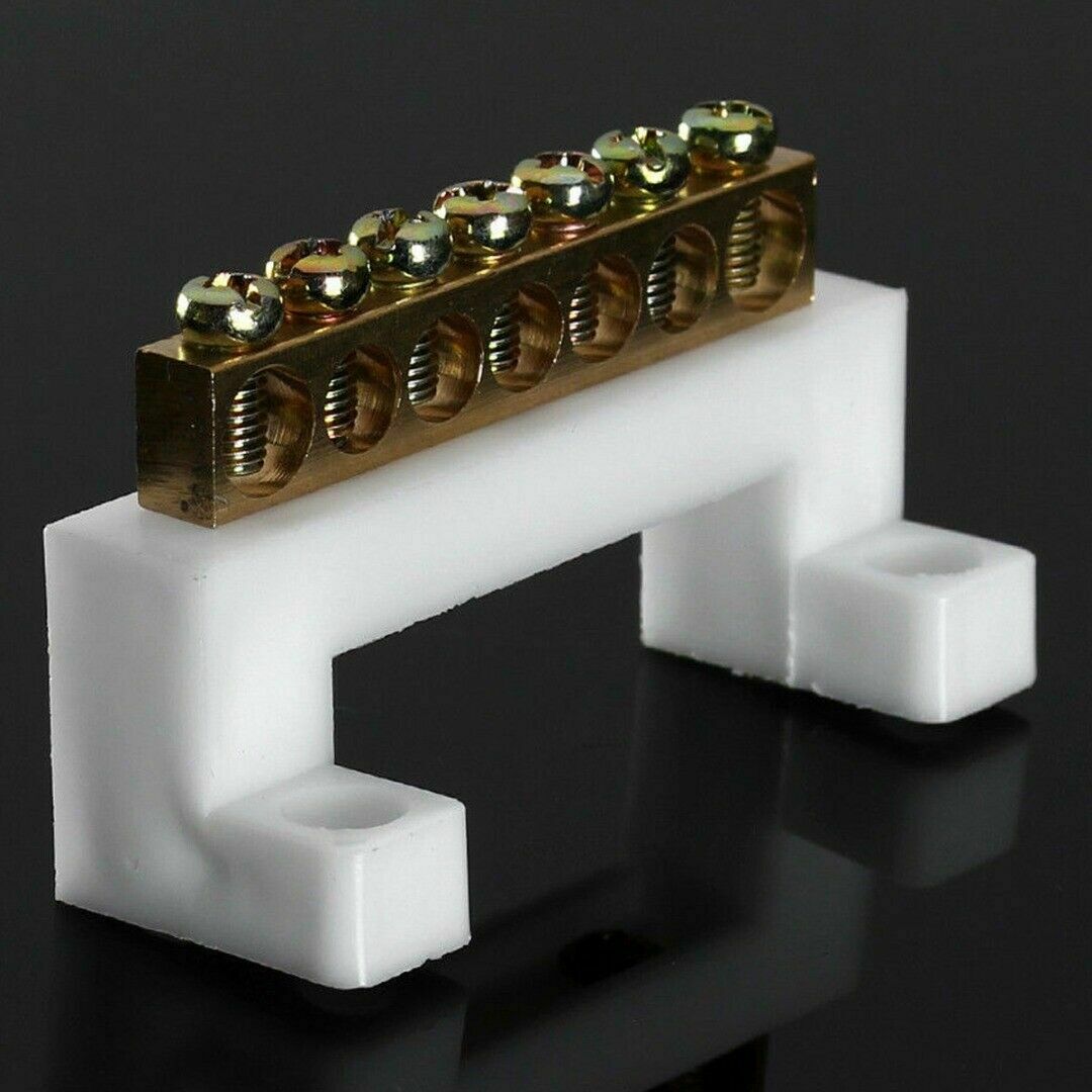 1pc 7 Positions Electric Cable Connector Screw Barrier Terminal Strip Block Bar