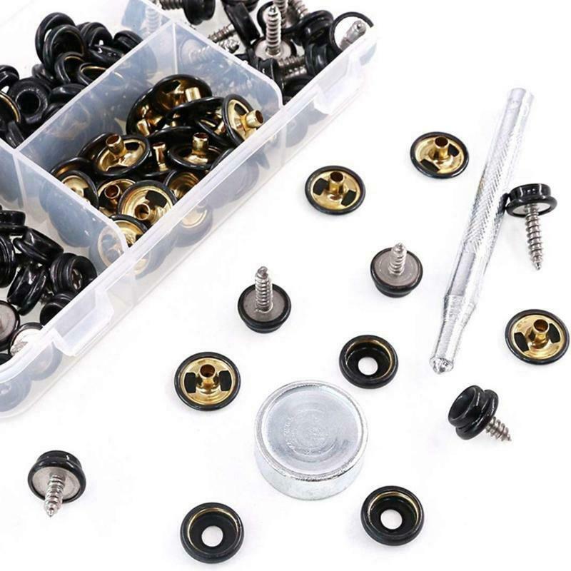 40 Sets 120pcs Metal Snaps Kit Canvas Marine Grade Boat Cover Snap with Box
