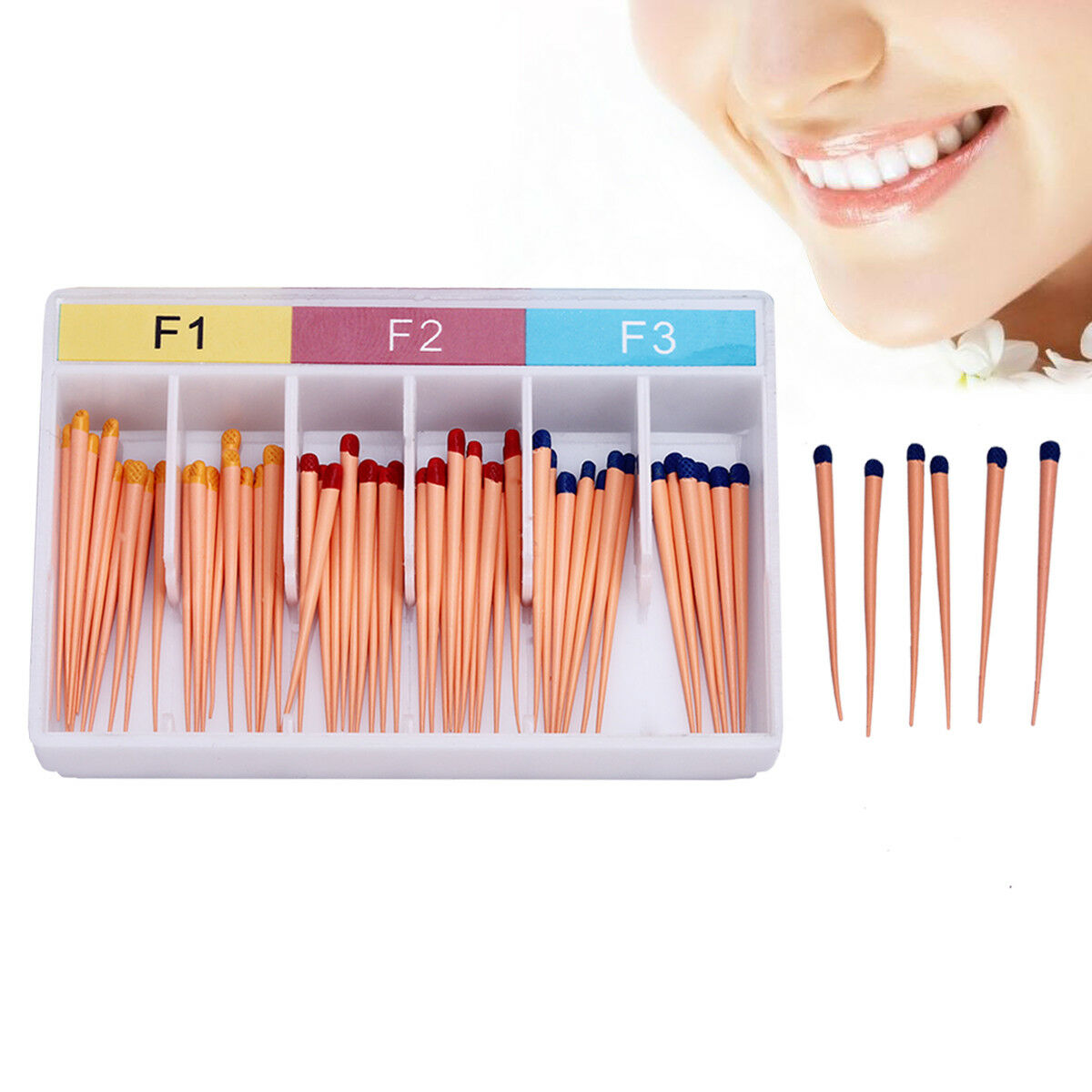 10 Packs Dental Root Canal Gutta Percha Points Obturating Tips F1 F2 F3 AZDENT