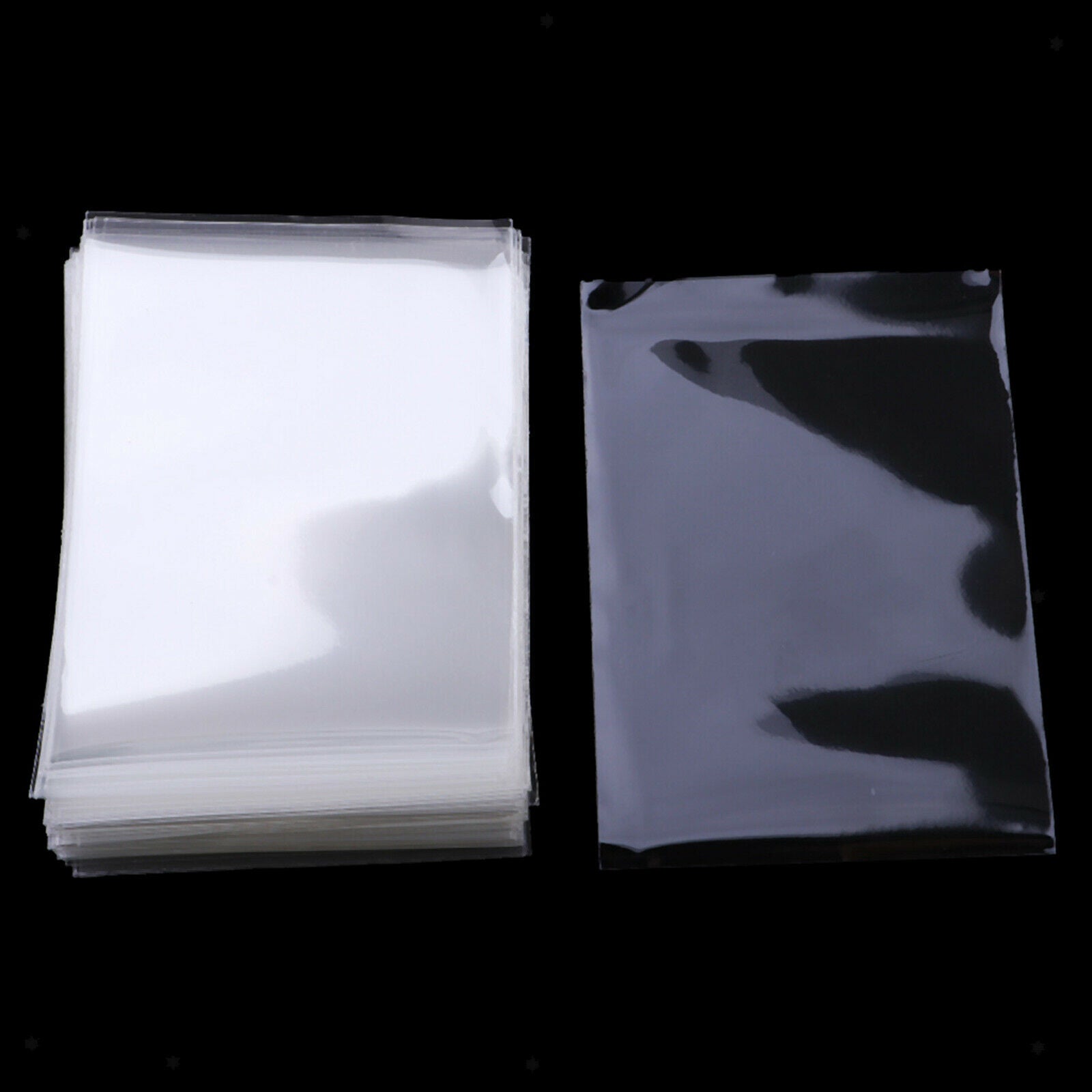 100 PCS Plastic Clear Sheer Card Sleeves Pockets Game Sheets Protector Holder