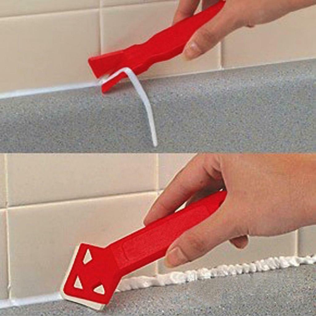Silicone Caulk Cement Scraper Tool Grout Removal Dirt Tool Shovel 4pcs