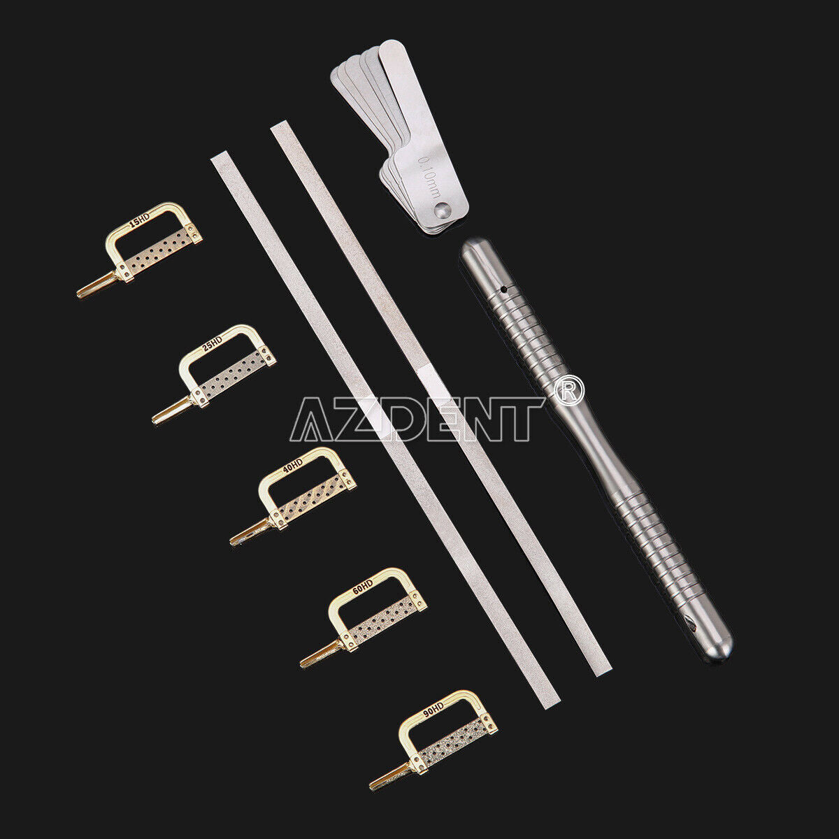 Orthodontic Interproximal Enamel Reduction IPR Gauge Handle Polishing Strip Kit