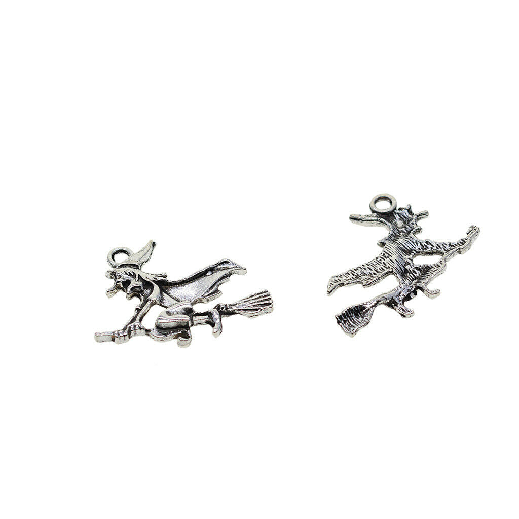 20pcs Halloween Witch Alloy Charms Pendants Connectors Findings