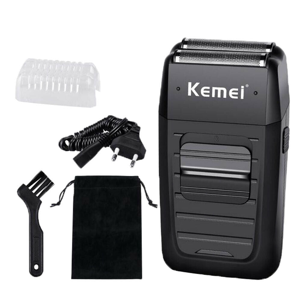 Mini Cordless Rechargeable Powerful for Men Double-blade Electric Shaver